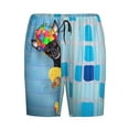 thumbnail image 4 of Naloa Prague Ratter Dog in Bathtub Men's Short Pajama Pants, Lounge Comfort Shorts with Elasticized Waistband and Side Pockets - XX-Large, 4 of 9