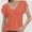 coral, variant on Womens Summer Tops Ruffle Short Sleeve V Neck T-Shirts Casual Loose Fit
