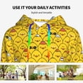 thumbnail image 4 of Lsque Funny Ducks Pattern Casual Women's Hoodie,Hooded Sweatshirt with Kangaroo Pocket,Pullover Hoodie with Eye-catching Drawstrings-Large, 4 of 7