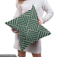 thumbnail image 5 of Ambesonne Geometric Fabric by the Yard Upholstery, Vintage Stripe Forms Art, 10 Yards, Jade Green and Pale Khaki, 5 of 5