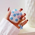 thumbnail image 3 of for AirPods Pro 1st Gen Case with Keychain,Cute Clear Blue Pink Flower Floral Protective Earphone Cover Case,Soft Transparent TPU for AirPods Pro Case Women Girl, 3 of 13