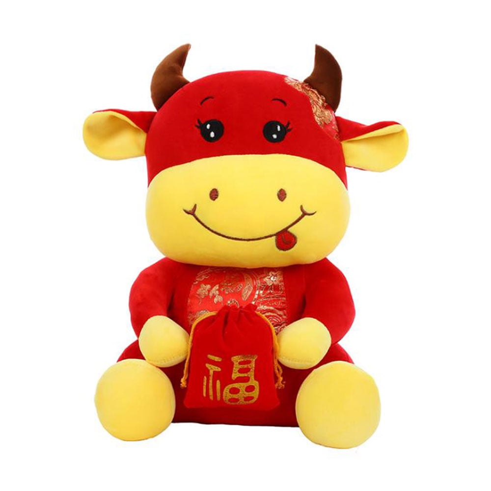 2021 Chinese Zodiac Ox Cattle Plush Toys Lovely Milk Cow ...