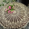 thumbnail image 4 of Handmade Crochet Cotton Tablecloth Round Crochet Tablecloths for Wedding Home Decor, 4 of 6