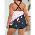 thumbnail image 2 of DJskiyers Womens Plus Size Bathing Suits Two Piece Tankini Sets Modest Swim Suits Graphic Swimming Suits 2025 Summer Swimwear, 2 of 3