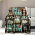 thumbnail image 5 of Flannel Fleece Blanket Throws Happy Camper Lightweight Plush Soft Cozy Warm Blanket for Living Room Couch Chair Bed Sofa Office,50X60 inches, 5 of 6