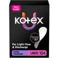 thumbnail image 1 of Kotex protectores diarios planos absorbentes de absorción ligera, 104 unidades, 1 of 7