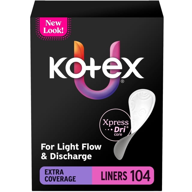 Kotex protectores diarios planos absorbentes de absorción ligera, 104 unidades