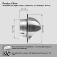 thumbnail image 2 of Ventilation Grille, Stainless Steel Air Vent, Round Stainless Steel Wall Air Outlet with Insect Screen, Thickened Round Stainless Steel Air Vent, 125mm, 2 of 5
