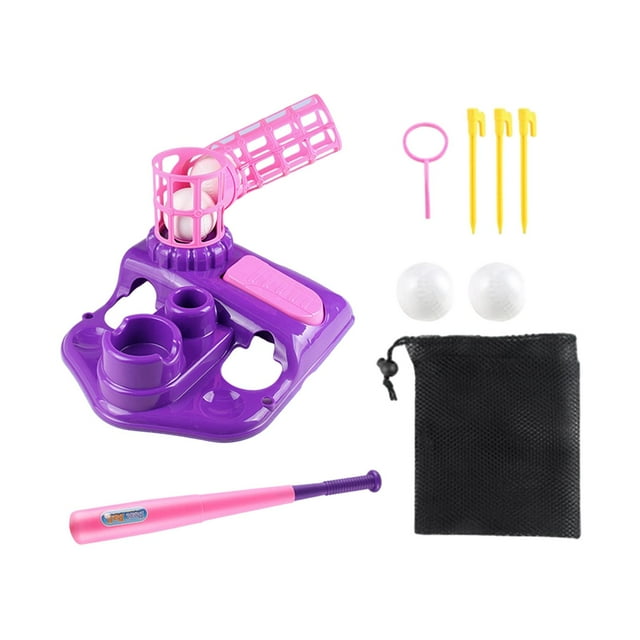 Almencla Machine de Lancer de Baseball pour Enfants Jeux de Divertissement de Cour Arrière Lanceur de Baseball A