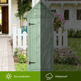 thumbnail image 5 of Soonbuy Outdoor Wooden Storage Shed, with Shelf and Locking Latch, Waterproof,Green, 5 of 7