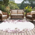 thumbnail image 4 of Round Rugs 7Ft, Purple Botanical Round Area Rug Washable Indoor Throw Carpet, Spring Floral Summer Eucalyptus Leaf Large Non Slip Circle Rug for Dining Room Playroom Home Decor Aesthetic, 4 of 8