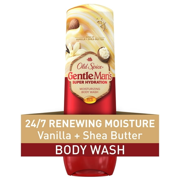 Old Spice Super Hydration Body Wash for Men, Gentleman's Blend, Vanilla   Shea, 20 fl oz
