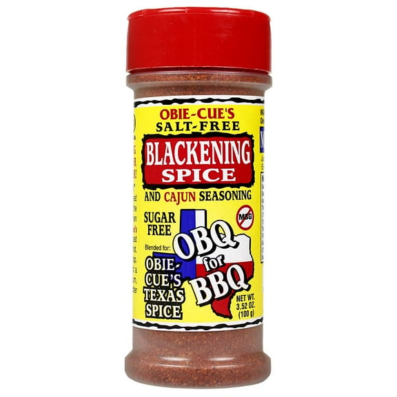 Obie Cue's Salt Free Blackening Spice Cajun Seasoning No Sugar or MSG 3.52 Oz