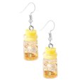 thumbnail image 4 of 1 par de pendientes de botellas de conchas transparentes elegantes de diseño simple para mujeres, 4 of 5