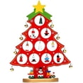 thumbnail image 3 of LINLIN Christmas Tree Ornaments, Wooden Tabletop Christmas Tree Christmas Toy Set Mini Christmas Tree Wooden Christmas Tree Desktop Decoration for Xmas Home Decor, 3 of 5