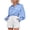 Blue, variant on Women Satin Blouses Summer Fall Clothes Button Down Lantern Long Sleeve Shirts Work Business Casual Dressy Tops