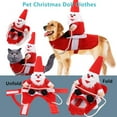 thumbnail image 6 of Santa Running Riding Dog Costume, Funny Christmas Dog Costume Cute Dog Cosplay Clothes Puppy Pet Cat Santa Outfit for Xmas Party Dressing up Birthday Gift (L), 6 of 8