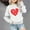 White, variant on Bnwani Toddler Sweatshirt Girls Crew Neck Long Sleeve Comfortable Sweatshirt Valentine'S Day Hearts Printed Tops Pullover