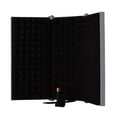 thumbnail image 1 of 3-door Professional Studio Recording Microphone Isolation  Folding Pop Filter Microphone Wind Screen with High Density EVA Foam Sound Absorbing Recording Equipment, 1 of 7