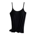 thumbnail image 3 of qolati Nursing Tank Tops for Breastfeeding Sports Maternity V Neck Soft Camisole Shirts with Built in Bra Black L, 3 of 9
