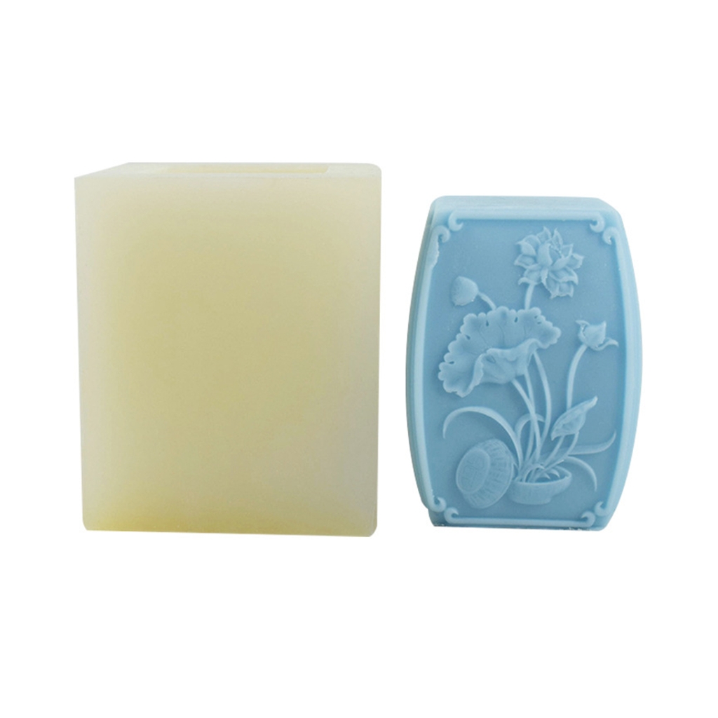 Quality Square Flower Candle Making Mould Silicone Mold for Candle, Plasters, and Soaps Silicone Casting Mold Ornament