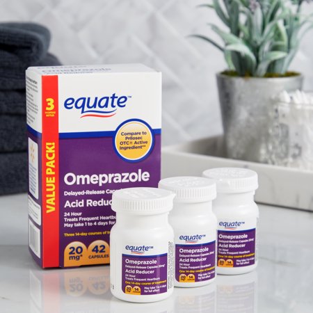 Equate Acid Reducer Omeprazole Capsules, 20 mg, 42 Count, 3