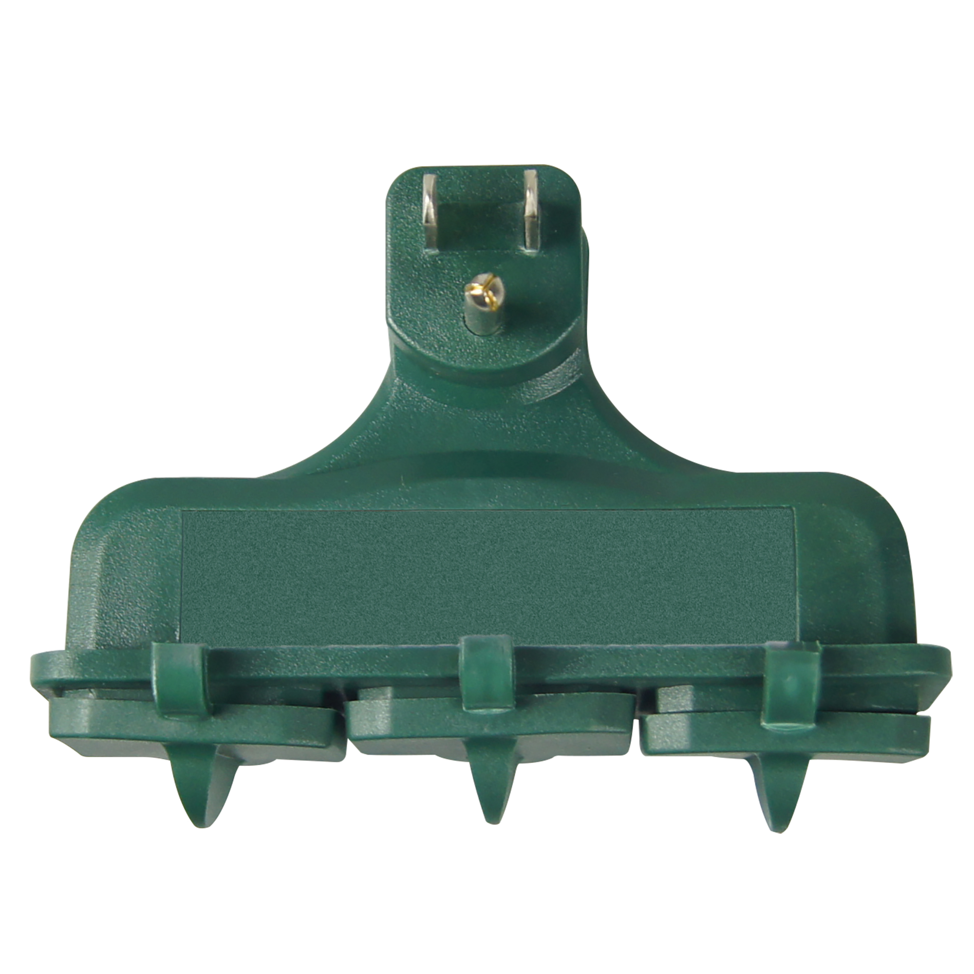 Hyper Tough Indoor/Outdoor 3 Grounded Outlet Wall Adapter with Safety Cover, Green, 1875W