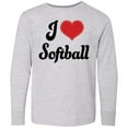 thumbnail image 3 of Inktastic Softball Sports Gift for Girls Long Sleeve Youth T-Shirt, 3 of 5
