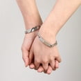 thumbnail image 2 of Valentine's Day Matching Heart Stainless Steel Bracelets for Couples, 2 of 4
