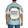 thumbnail image 5 of KLL World Travel Print Men's Shirt Short Sleeve Button Down Summer Cuba Beach Shirts- XX-Large, 5 of 7