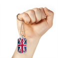 thumbnail image 3 of UK Flag Distressed Flag Necklace Stainless Steel or 18k Gold Dog Tag 24", 3 of 8
