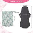 thumbnail image 3 of 7 in 1 Reusable Menstrual Pads, 13 x 7.5 inch Washable Overnight Cloth Panty Liners, Bamboo Cloth Large Sanitary Pads for Heavy Flow with Wet Bag - XL, 3 of 7