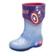 thumbnail image 3 of Bota Lluvia Luces Marvel Niño Arsenal 13-21 Capitán América azul acero 13, 3 of 7