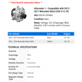 thumbnail image 2 of Alternator 1 - Compatible with 2012 - 2017 Mercedes-Benz E550 4.7L V8 - Autopart Premium, 2 of 2