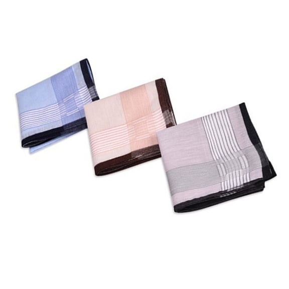Aellinatey 40cm Men’s Handkerchiefs Bandanas High Absorbent Towel Pocket Square Set of 3