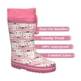 thumbnail image 4 of CoXist Kid's Waterproof Rain Boots with Easy Pull Handles for Boys & Girls in Pink Cat Size 7 (Toddler), 4 of 7