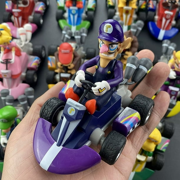 Figuras de acción de Super Mario Bros, modelos de muñecos de dibujos animados, Luigi, Yoshi, Mario, coches de juguete coleccionables, regalo de cumpleaños para niños