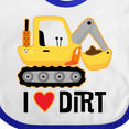 thumbnail image 4 of Inktastic Construction Truck I Love Dirt Boys or Girls Baby Bib, 4 of 4