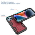 thumbnail image 3 of Dteck Holster Case with Belt Clip for iPhone 14 Plus, Heavy Duty Shell Holster Rugged Phone Cover with Kickstand Compatible with iPhone 14 Plus,Red, 3 of 5