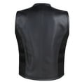 thumbnail image 4 of New Men's Motorcycle Real Cowhide Leather Vest Adjustable Stylish w/ CE Armor Club Riding Vests for Men Black S, 4 of 10