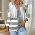 thumbnail image 4 of ShiShine 3/4 Length Sleeve Womens Tops Shirts for Women V Neck Trendy Work Clothes Ladies Fashion 2025 Fall Trendy Outfits, 4 of 7