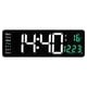 thumbnail image 4 of Reloj digital de pared para sala de estar con pantalla grande de 16 pulgadas y pantalla LED, cronometraje moderno, tecnología de ahorro de energía, para decoración del hogar, marco de metal., 4 of 6