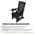 thumbnail image 3 of Innovaze Wooden Patio Glider for One Person with Cup Holder, Heavy Duty 600 lbs, Deep Brown, 3 of 9