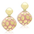 thumbnail image 1 of Alamode TK1502 Femmes IP Or Boucles d'Oreilles en Acier Inoxydable avec Époxy en Rose Clair, 1 of 1