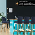 thumbnail image 2 of PiccoCasa Stretch Spandex Bar Stool Cover for Short Back Chair Dark Blue 4, 2 of 8