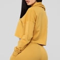thumbnail image 6 of safuny Women's Casual Suit Hooded Neck Long Sleeve Solid Color Comfy Casual Plus Size Suit For Girlfriend Wife Daughter Dressy Yellow S, 6 of 9