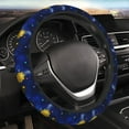 thumbnail image 5 of Rateoe Solar System Pattern Elastic Stretch Steering Wheel Cover, Universal 15 inch, Microfiber Breathable , Anti-Slip, Odorless, Easy Carry, 5 of 6