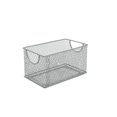 thumbnail image 1 of Ybm Home Caja De Almacenamiento De Malla De Malla Plateada Ideal Para Suministros Escolares, Hogar U Oficina, Libros, Discos De Computadora Y Más 2302 (1 Caja Con Cremallera, 8 X 4,5 X 4,8 Pulgadas), 1 of 1