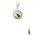 thumbnail image 2 of Delight Jewelry Silvertone Domed Music - Cello - Silvertone Clip on Charm with Clear Crystal Drop, 2 of 4