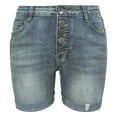 thumbnail image 5 of YUIVH Women Casual High Waisted Denim Shorts Popular Denim Shorts And Hot Pants With Retro Buttons Women's Relaxed Fit Shorts, 5 of 7